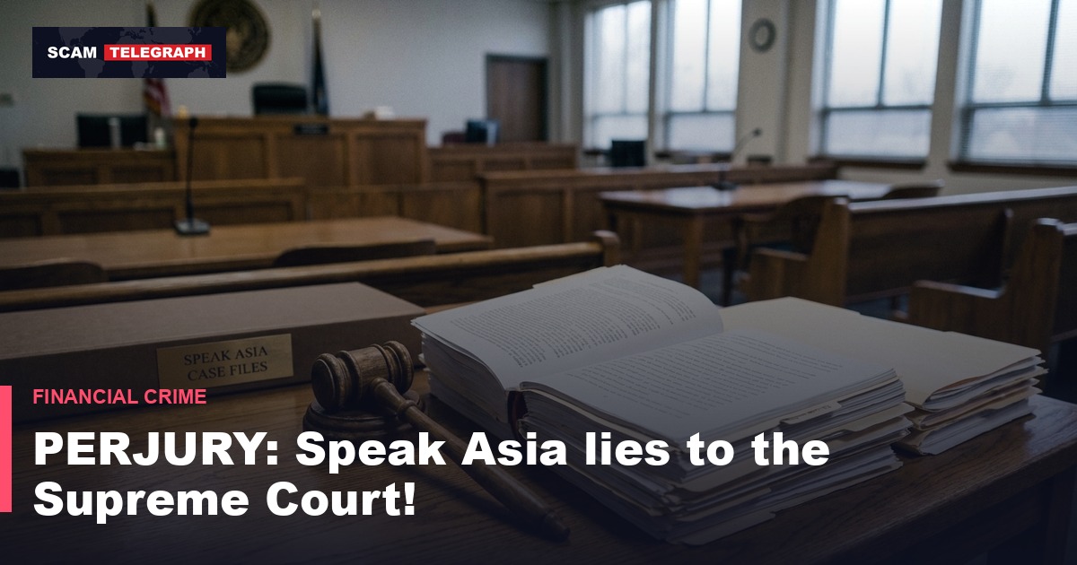 PERJURY: Speak Asia lies to the Supreme Court!
