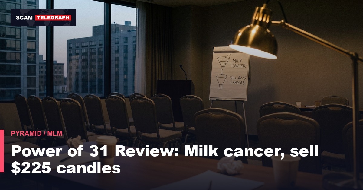 Power of 31 Review: Milk cancer, sell $225 candles