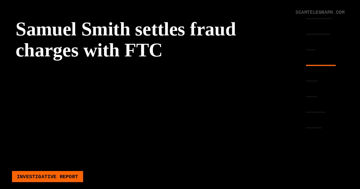 Samuel Smith settles fraud charges with FTC