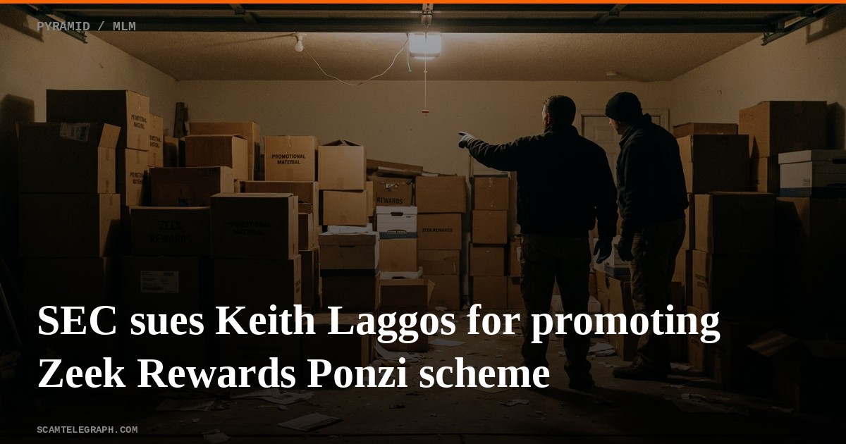 SEC sues Keith Laggos for promoting Zeek Rewards Ponzi scheme