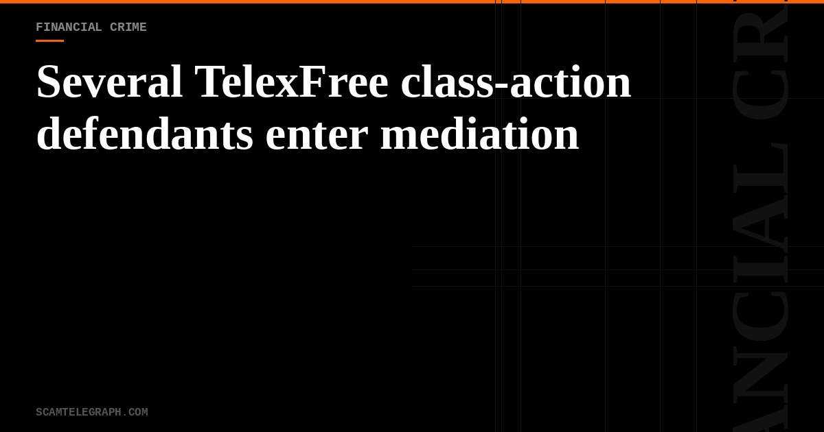 Several TelexFree class-action defendants enter mediation