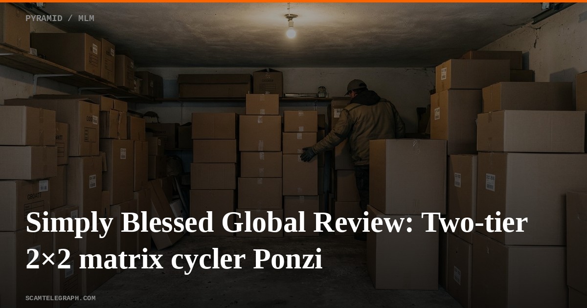 Simply Blessed Global Review: Two-tier 2×2 matrix cycler Ponzi
