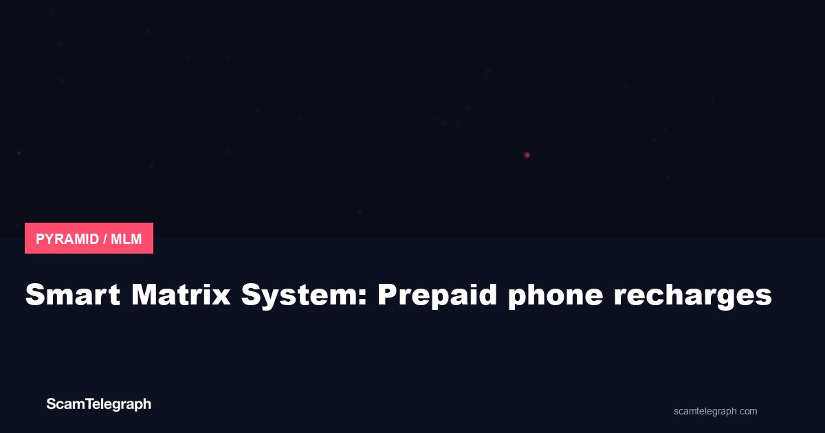 Smart Matrix System: Prepaid phone recharges