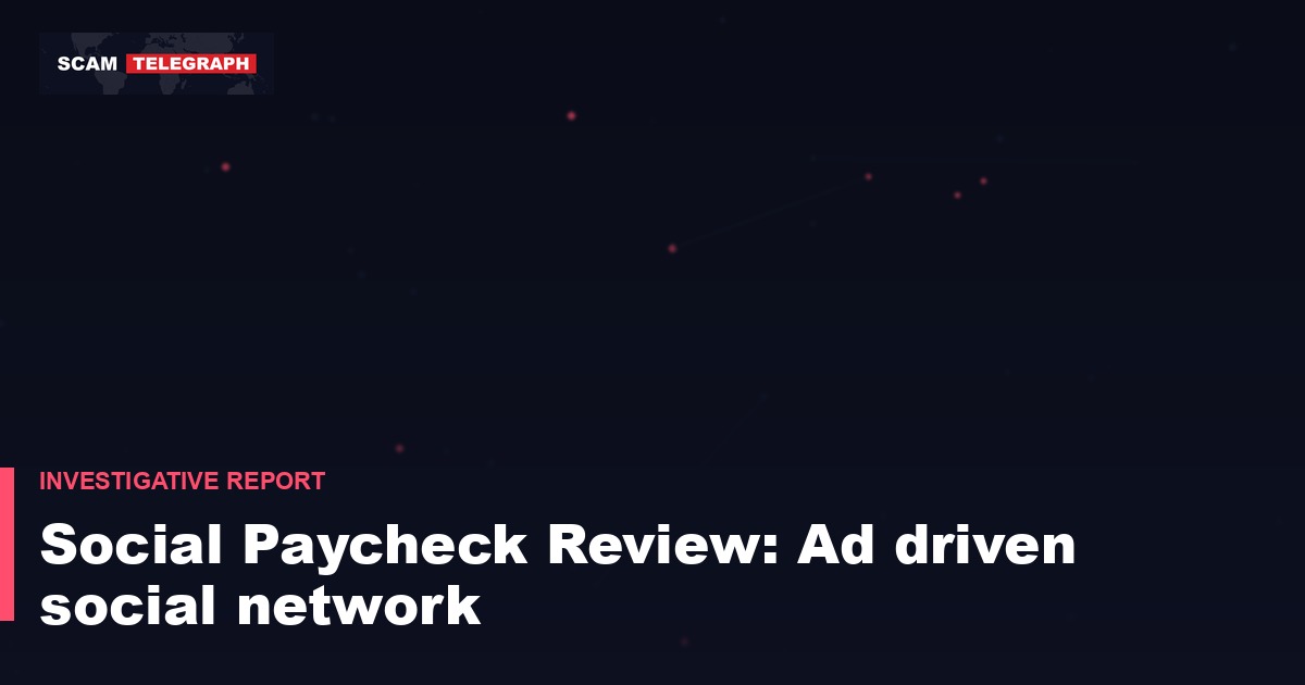 Social Paycheck Review: Ad driven social network