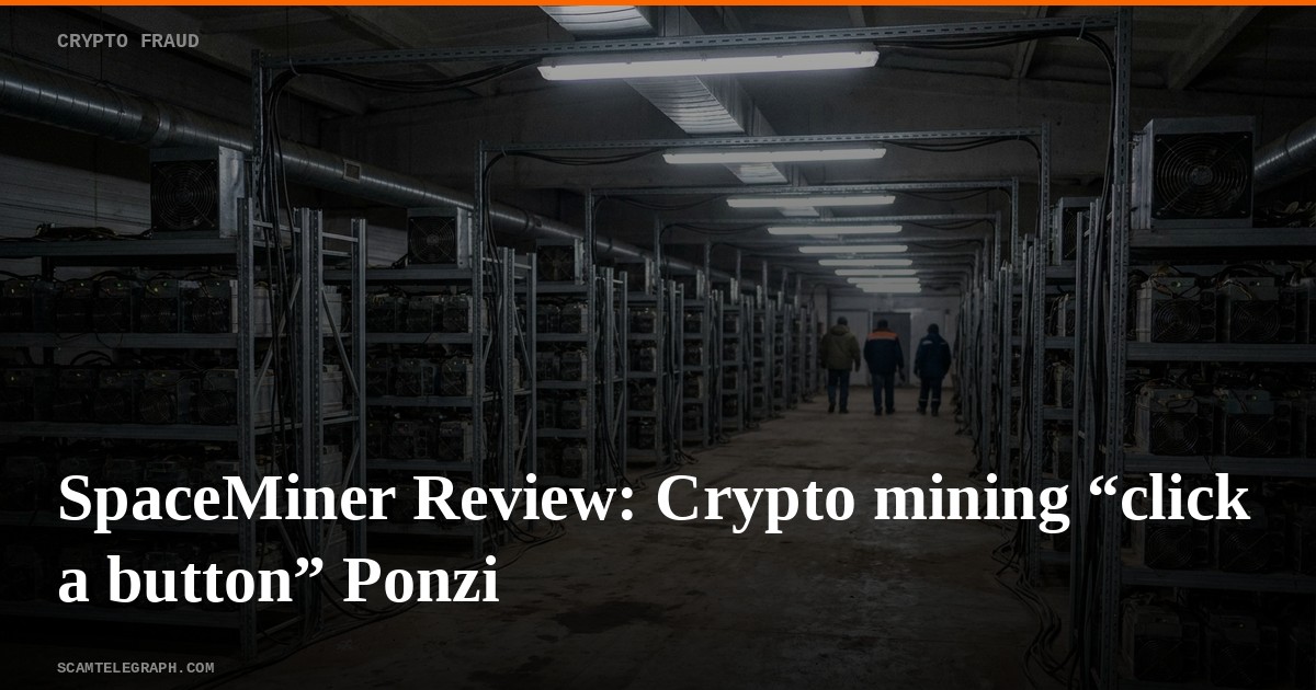 SpaceMiner Review: Crypto mining “click a button” Ponzi