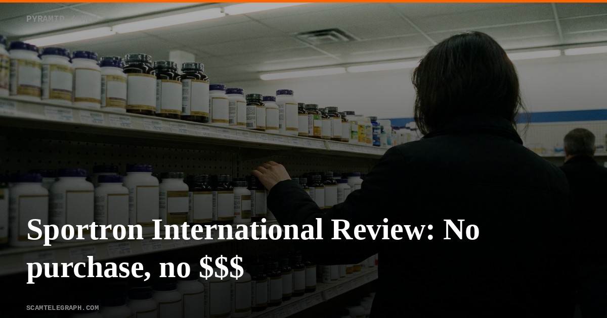Sportron International Review: No purchase, no $$$