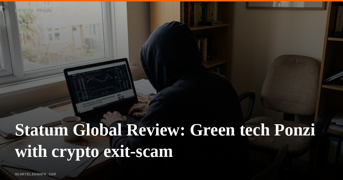 Statum Global Review: Green tech Ponzi with crypto exit-scam