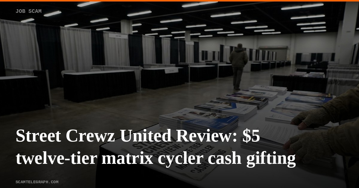 Street Crewz United Review: $5 twelve-tier matrix cycler cash gifting