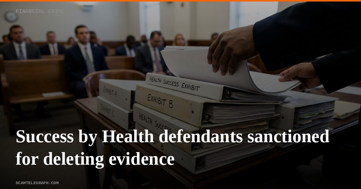 Success by Health defendants sanctioned for deleting evidence