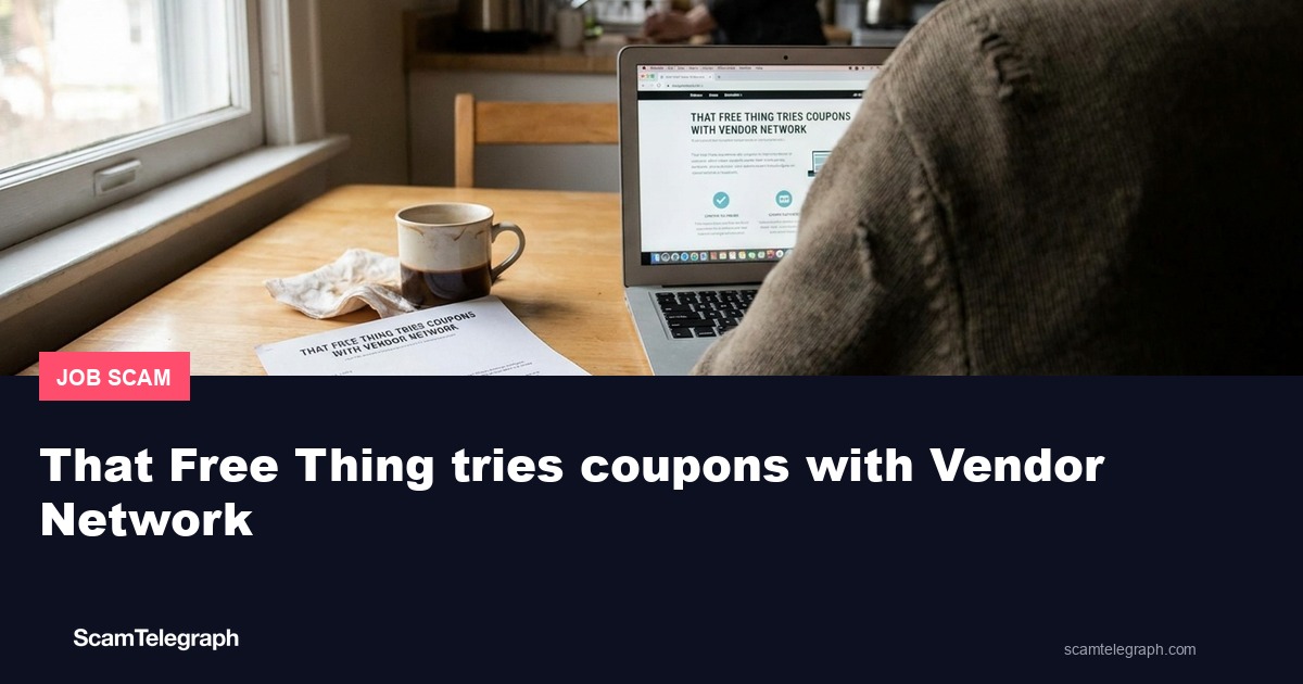 That Free Thing tries coupons with Vendor Network