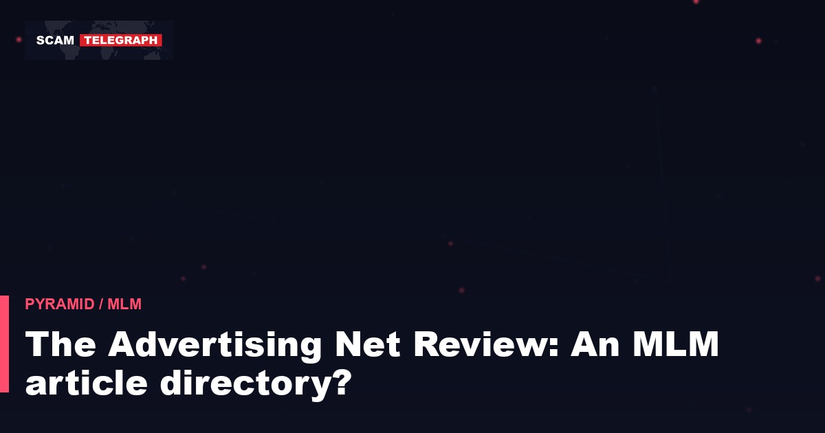 The Advertising Net Review: An MLM article directory?