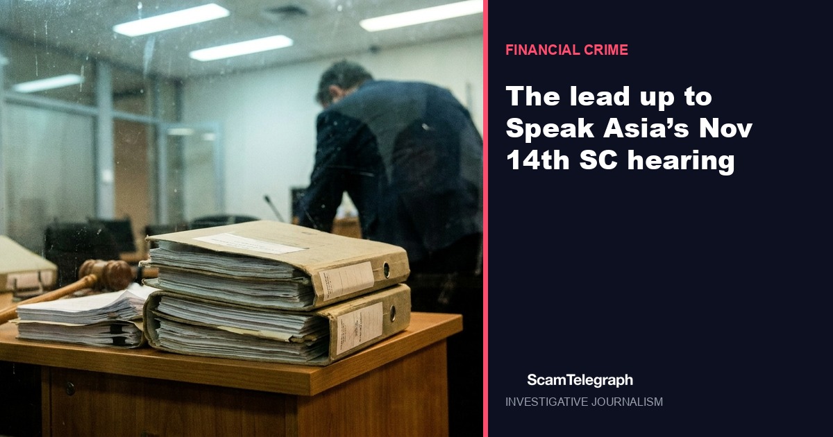The lead up to Speak Asia’s Nov 14th SC hearing