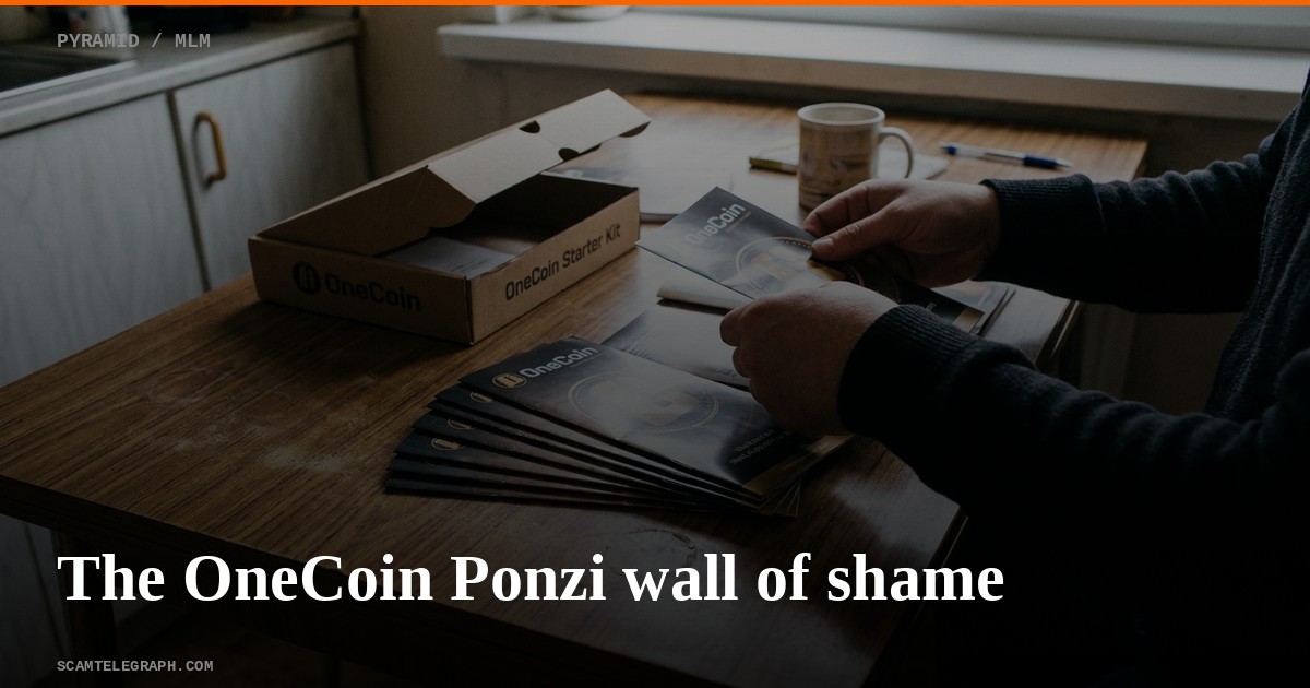 The OneCoin Ponzi wall of shame