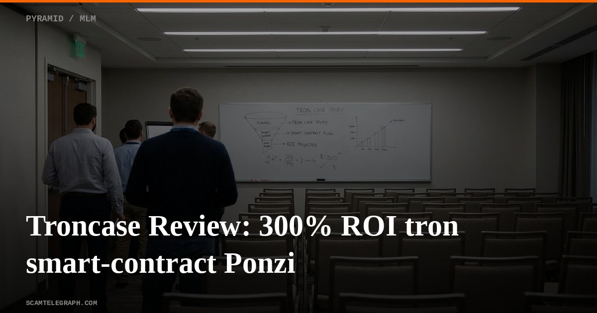 Troncase Review: 300% ROI tron smart-contract Ponzi