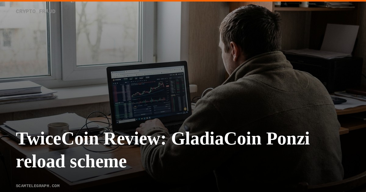 TwiceCoin Review: GladiaCoin Ponzi reload scheme