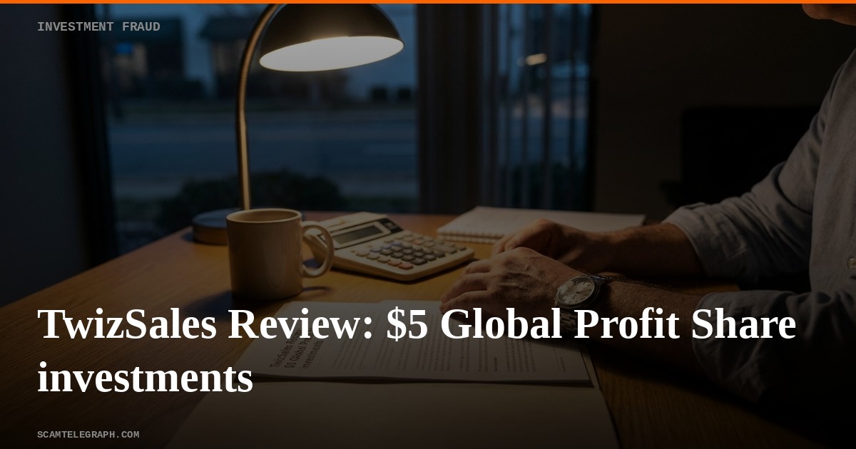 TwizSales Review: $5 Global Profit Share investments
