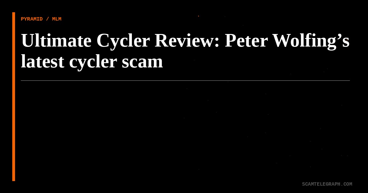 Ultimate Cycler Review: Peter Wolfing’s latest cycler scam