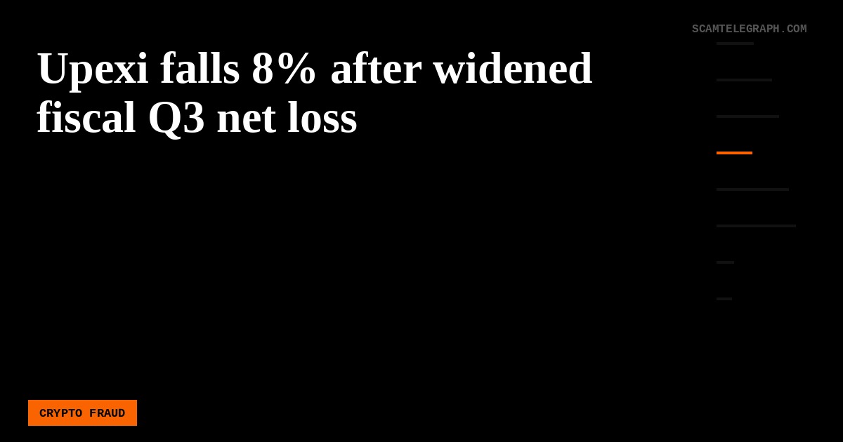 Upexi falls 8% after widened fiscal Q3 net loss