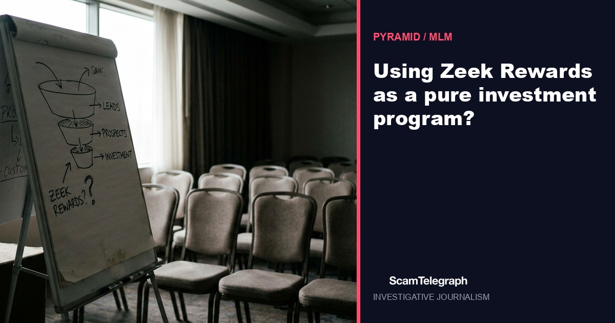 Using Zeek Rewards as a pure investment program?