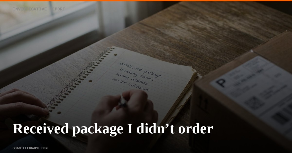 [US]Received package I didn’t order