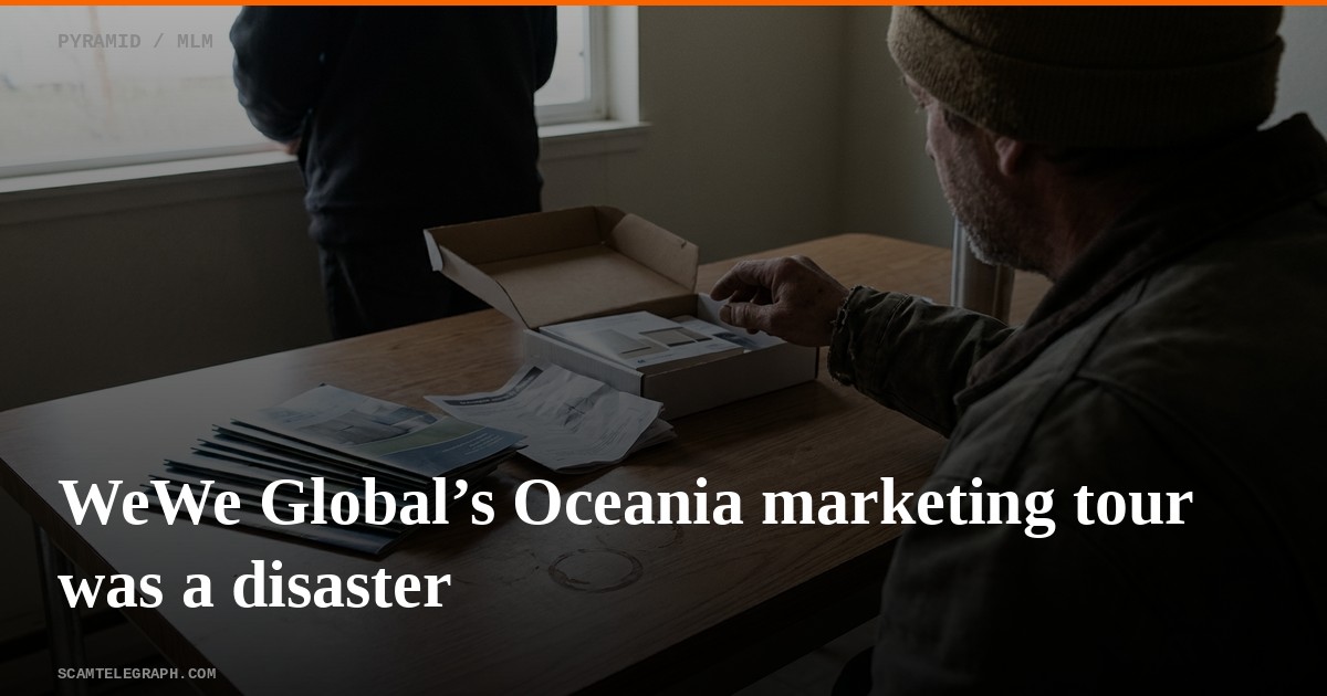 WeWe Global’s Oceania marketing tour was a disaster