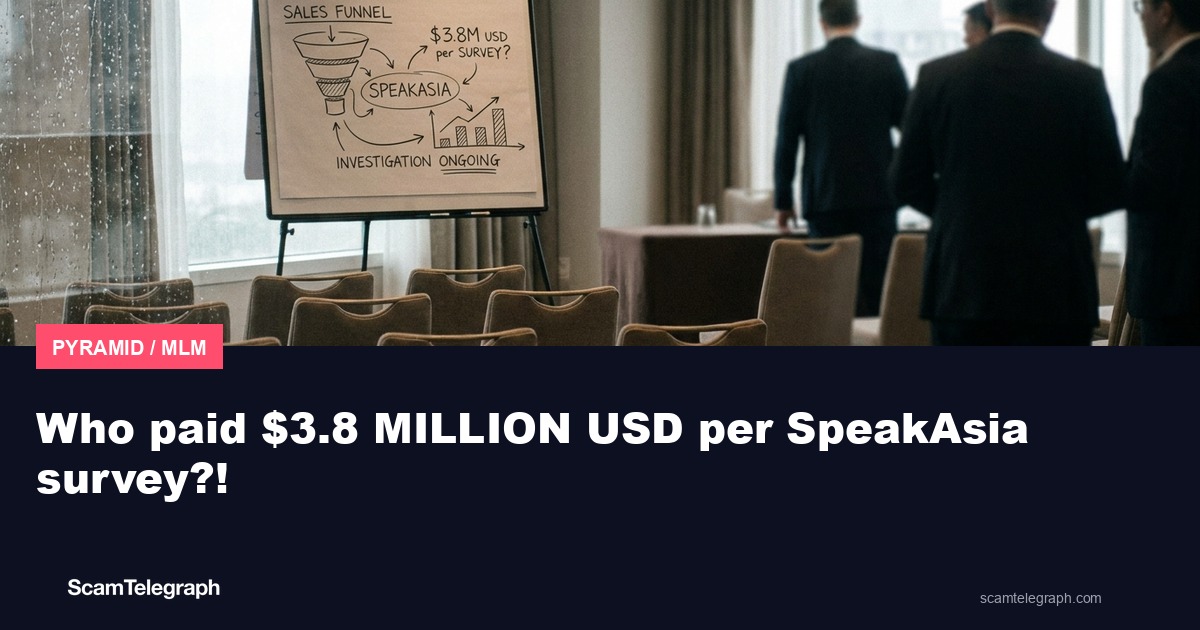 Who paid $3.8 MILLION USD per SpeakAsia survey?!