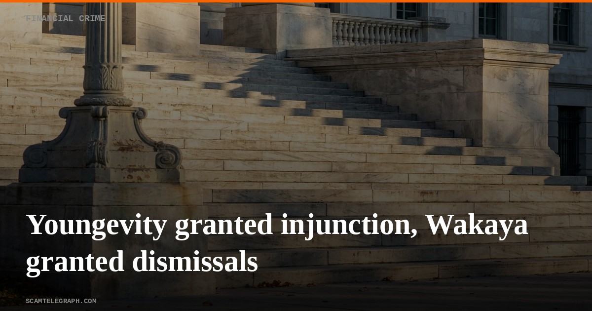 Youngevity granted injunction, Wakaya granted dismissals