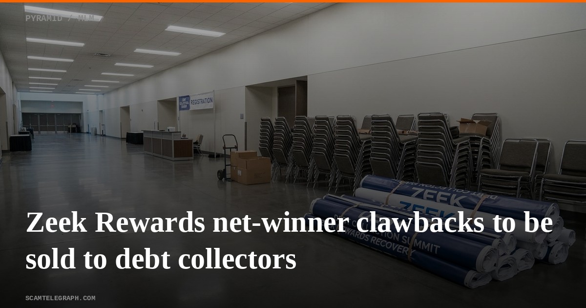 Zeek Rewards net-winner clawbacks to be sold to debt collectors