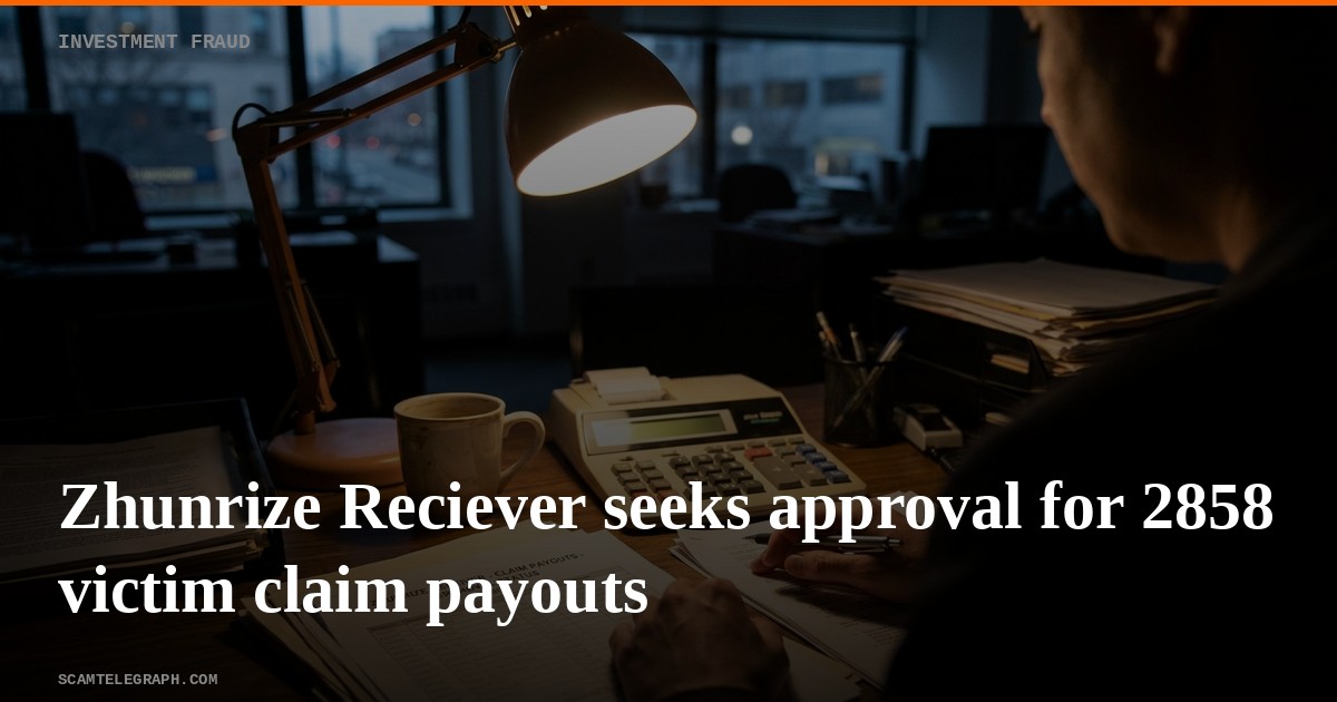 Zhunrize Reciever seeks approval for 2858 victim claim payouts