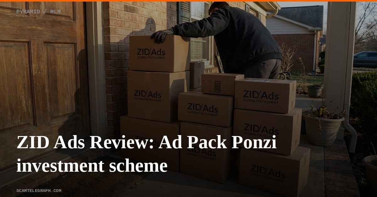 ZID Ads Review: Ad Pack Ponzi investment scheme