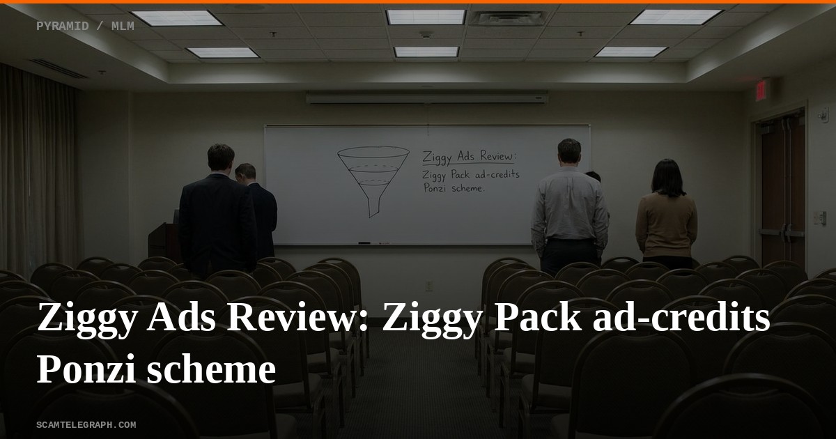 Ziggy Ads Review: Ziggy Pack ad-credits Ponzi scheme